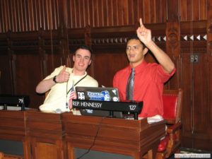 Former interns at the state capital (Photo courtesy of Connecticut General Assembly's web site.) 