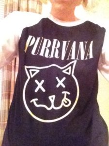 Nothing too punny about it-- this combines two of my favorite things, Nirvana and cats, and I’m not kitten! Photo by Victoria Tomis. 